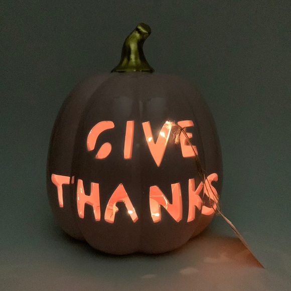 Ceramic Pumpkin Lantern By Gardeners Eden - Picture 3 of 9